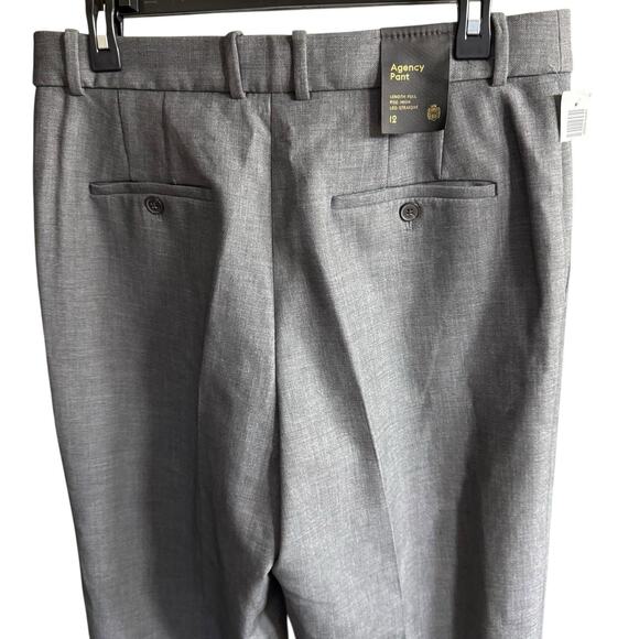Aritzia Babaton Agency Pant Women's 12 Full Length High Rise Straight Gray NWT - Picture 4 of 12